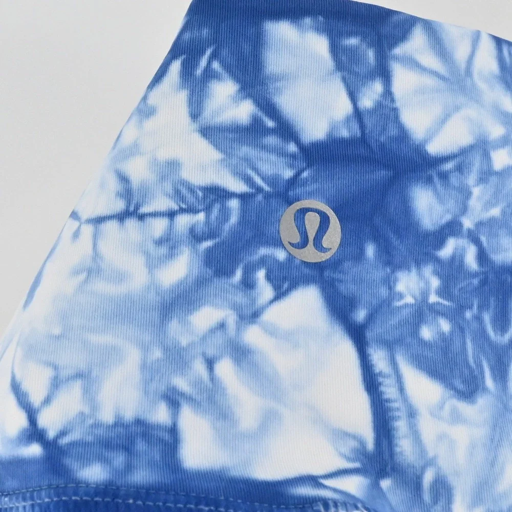 Lululemon Wunder Under High Rise Leggings Womens‎ Size 2 Blue Shibori Tie Dye
